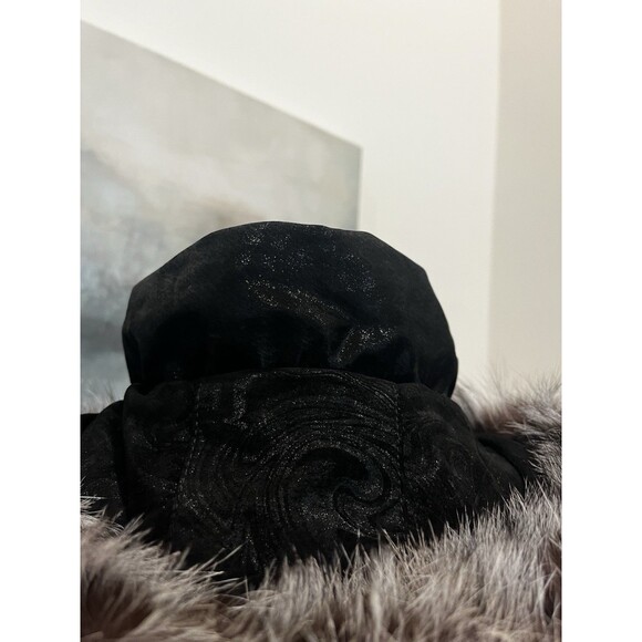 Prodi Women’s Winter Genuine Embossed Black Leather Coat Fox Fur Trim XXL - Picture 8 of 16